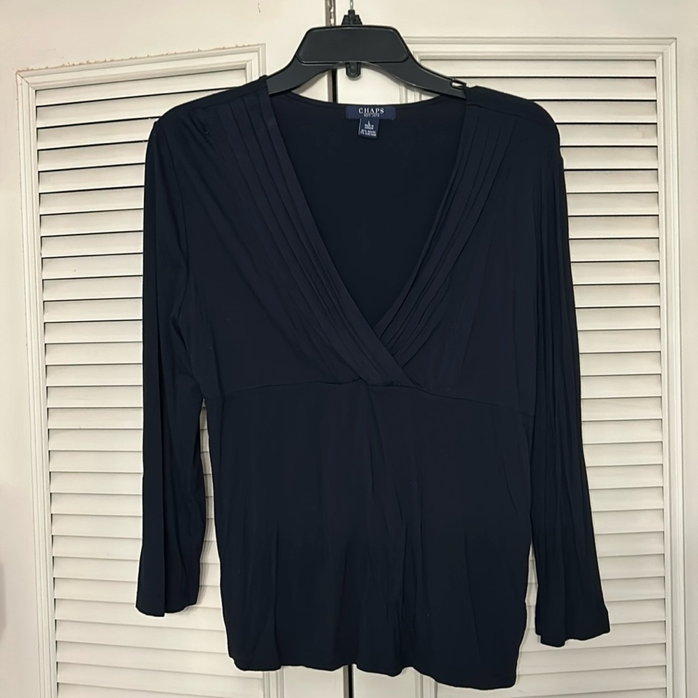 CHAPS by Ralph Lauren Wrap V Neck Top